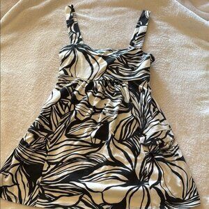 Speechless Black and White Floral Mini Dress